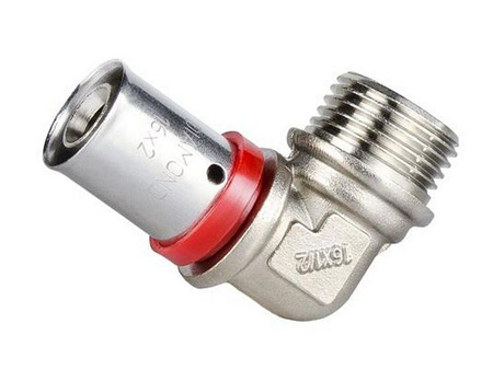 Pex kolano zaciskane zaprasowywane  20x1/2 GZ