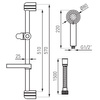 Zestaw natryskowy przesuwny FERRO Ego N150B