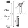 Zestaw natryskowy przesuwny FERRO Ego N150B